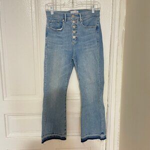 Loft High Rise Kick Crop Jeans Vintage Wash